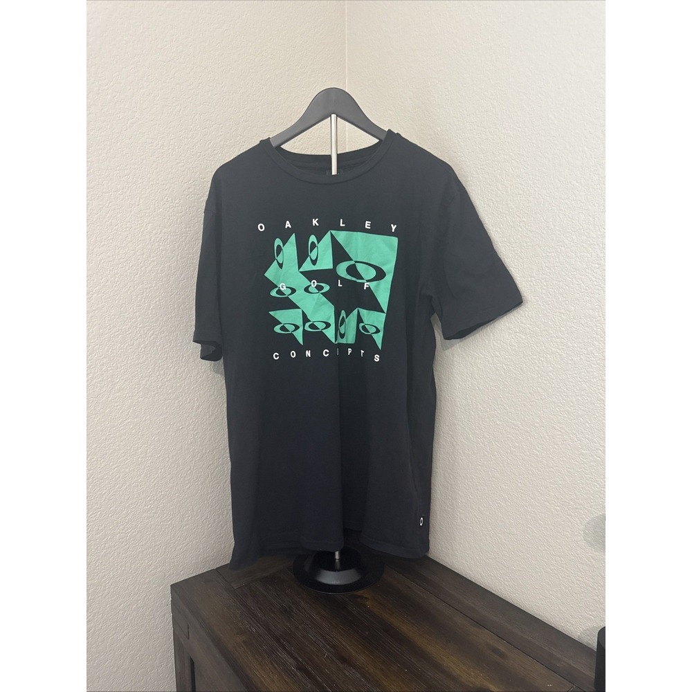 Oakley GOLF CONCEPTS T Shirt Men XXL Blackout OAKLEY EVERYWHERE TEE Abstract